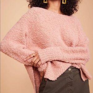 Lou & Grey Boucle Split Side Sweater - Blush - M